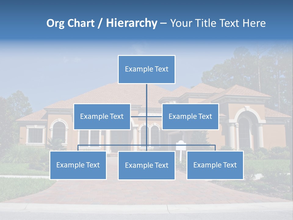 A House With A Driveway And Trees In Front Of It PowerPoint Template