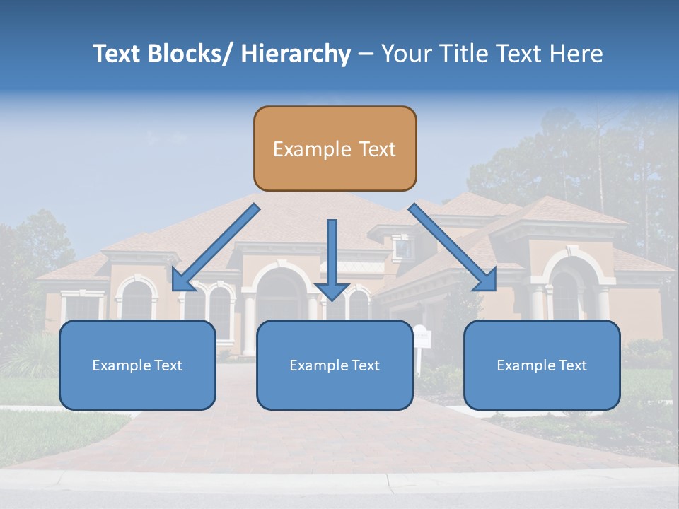 A House With A Driveway And Trees In Front Of It PowerPoint Template
