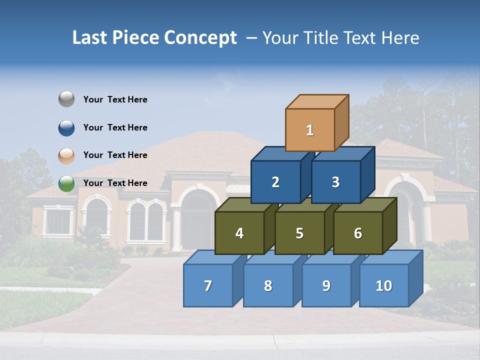 A House With A Driveway And Trees In Front Of It PowerPoint Template