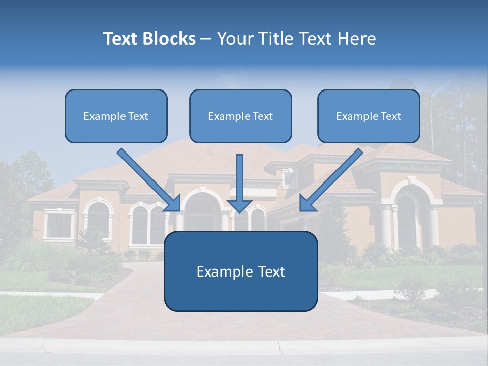 A House With A Driveway And Trees In Front Of It PowerPoint Template