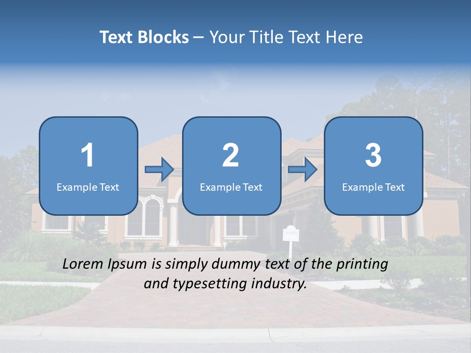 A House With A Driveway And Trees In Front Of It PowerPoint Template