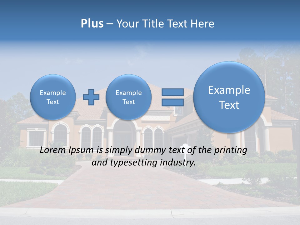 A House With A Driveway And Trees In Front Of It PowerPoint Template
