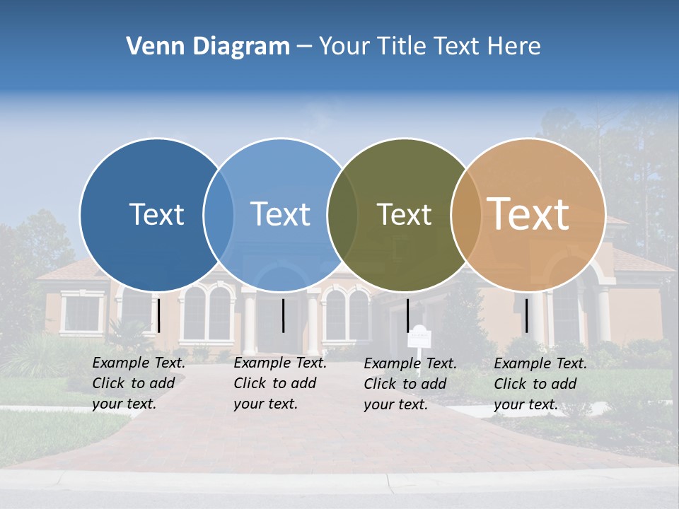 A House With A Driveway And Trees In Front Of It PowerPoint Template