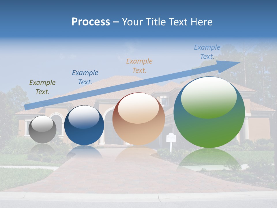 A House With A Driveway And Trees In Front Of It PowerPoint Template