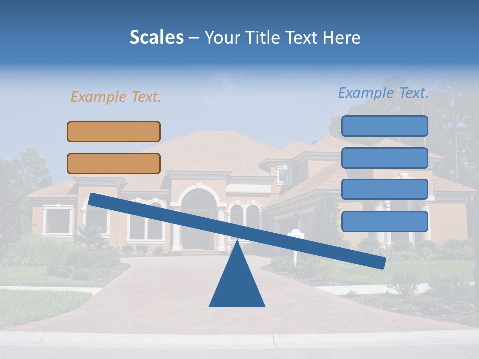 A House With A Driveway And Trees In Front Of It PowerPoint Template