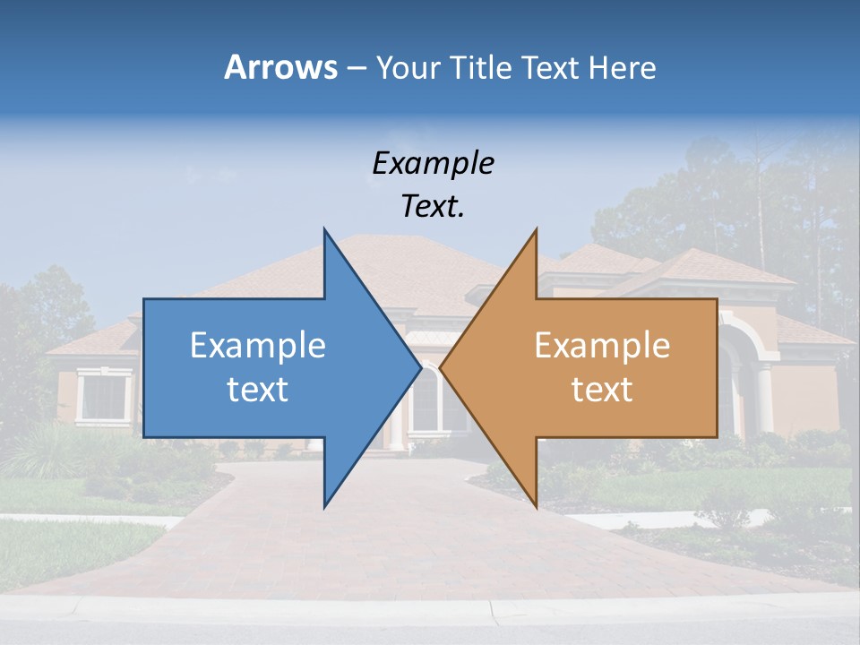 A House With A Driveway And Trees In Front Of It PowerPoint Template
