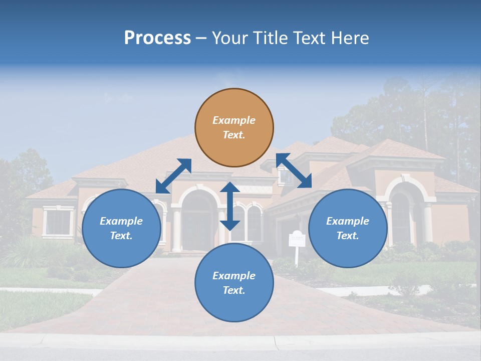 A House With A Driveway And Trees In Front Of It PowerPoint Template
