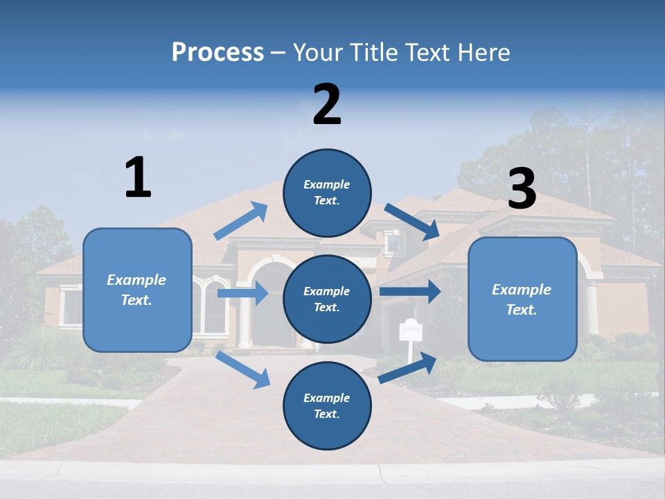 A House With A Driveway And Trees In Front Of It PowerPoint Template