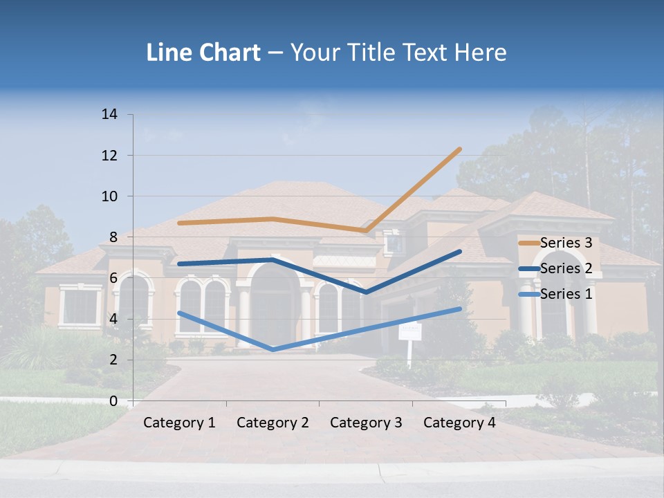 A House With A Driveway And Trees In Front Of It PowerPoint Template