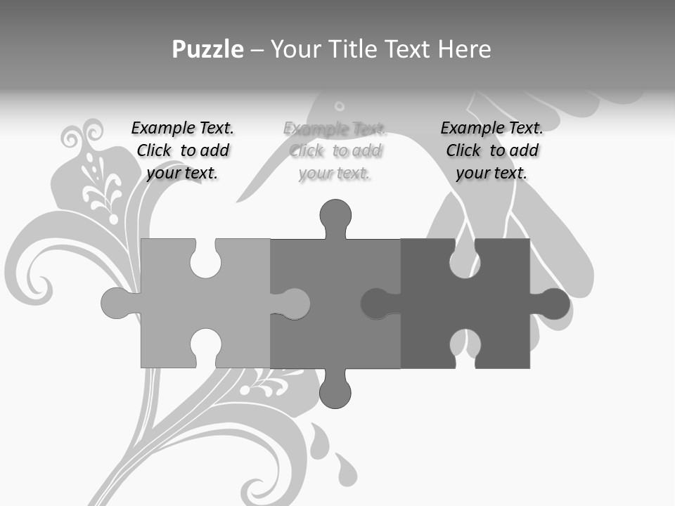 Unique Hummingbird And Flower Graphic Useful As Decoration And Ornament. Black Designs On A White Background. PowerPoint Template