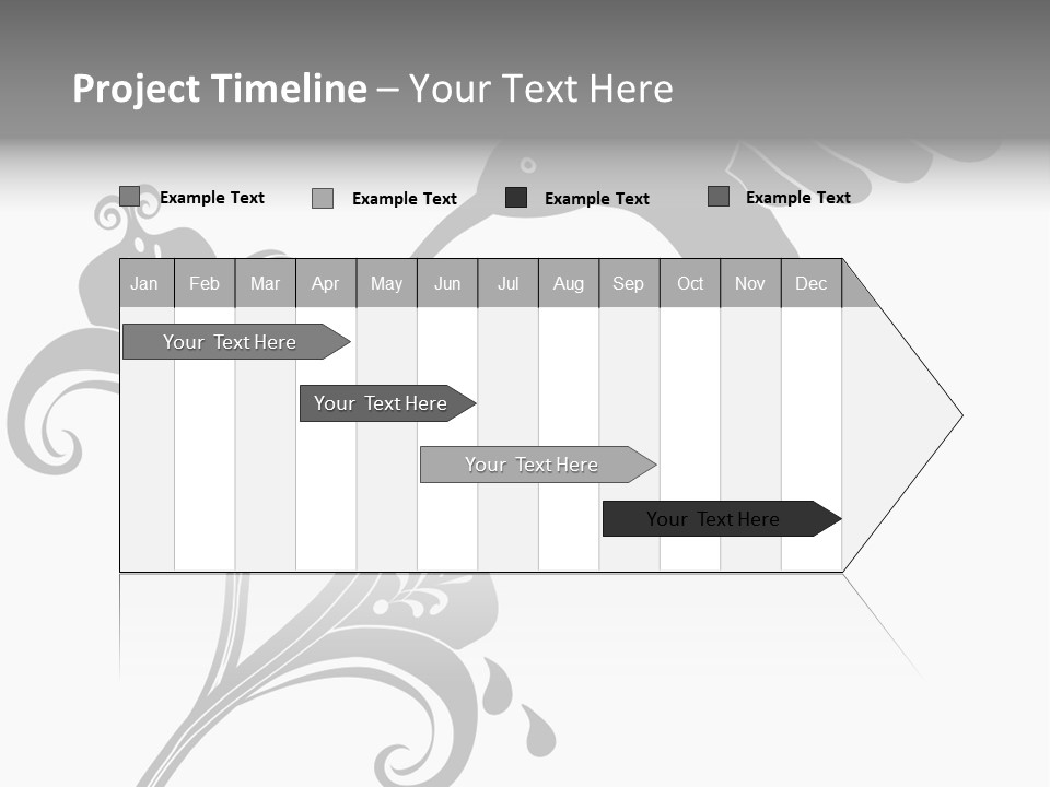 Unique Hummingbird And Flower Graphic Useful As Decoration And Ornament. Black Designs On A White Background. PowerPoint Template