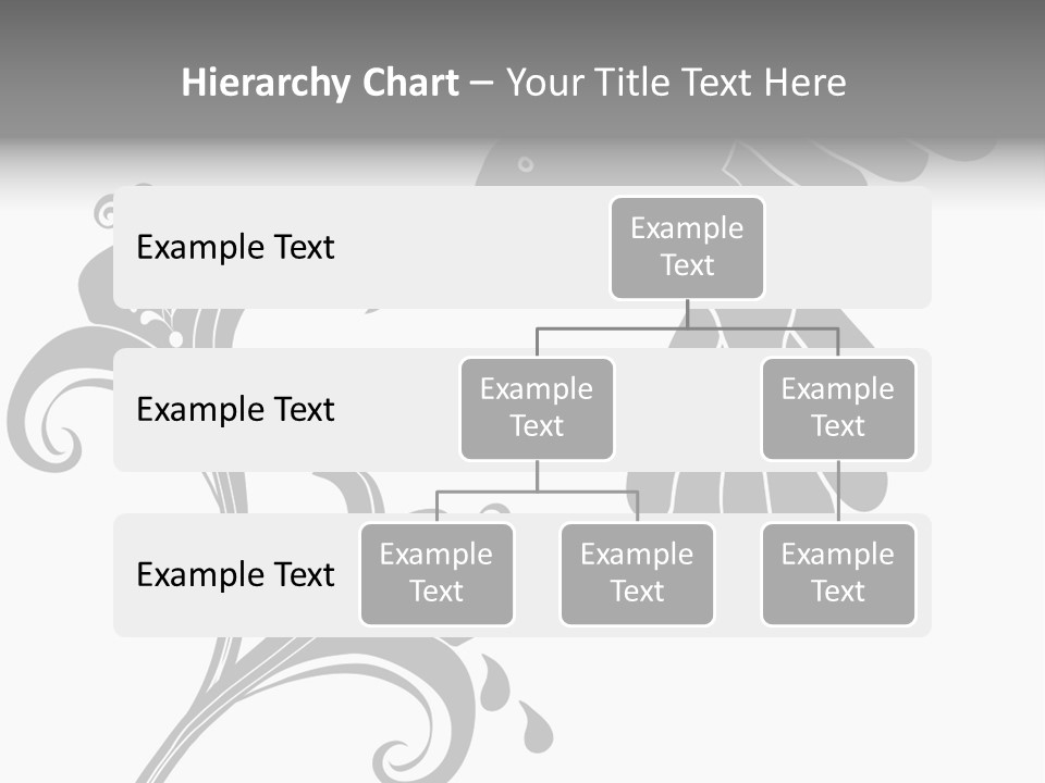 Unique Hummingbird And Flower Graphic Useful As Decoration And Ornament. Black Designs On A White Background. PowerPoint Template