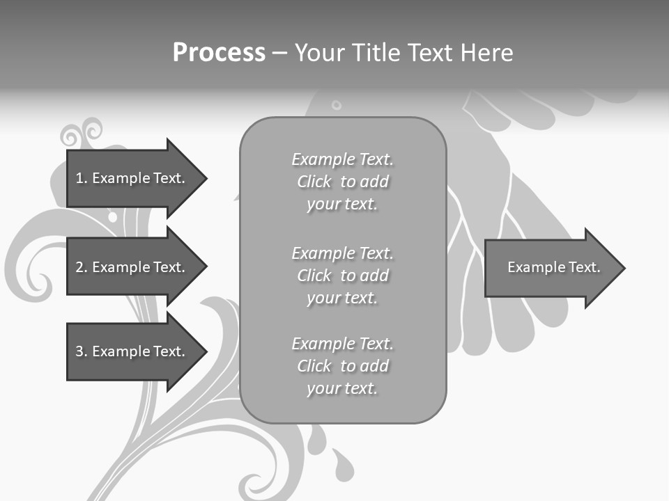 Unique Hummingbird And Flower Graphic Useful As Decoration And Ornament. Black Designs On A White Background. PowerPoint Template