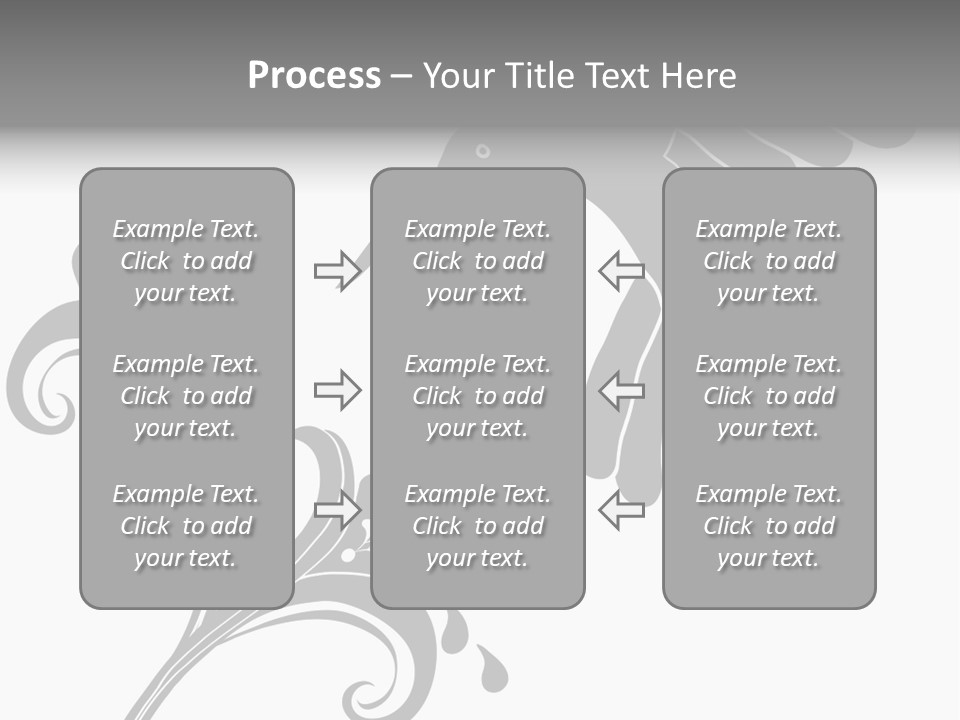 Unique Hummingbird And Flower Graphic Useful As Decoration And Ornament. Black Designs On A White Background. PowerPoint Template