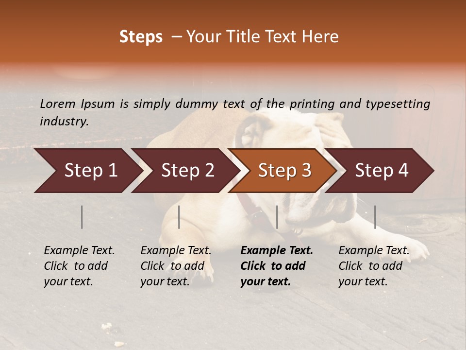 Serious Bulldog On The Florence Street. PowerPoint Template