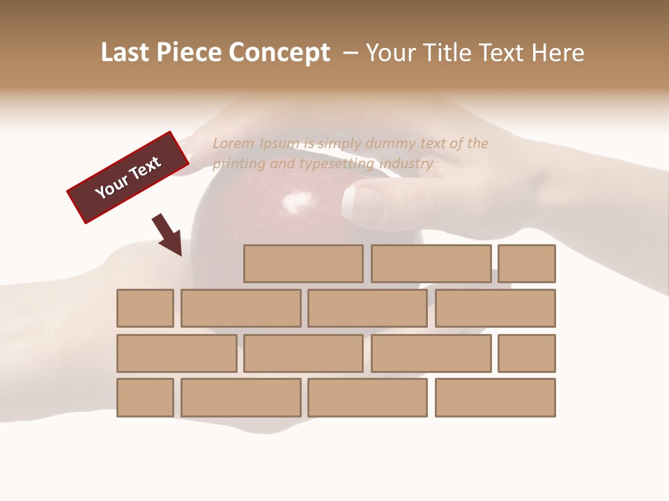 Mans Hand Is Giving An Apple To The Women Hand. PowerPoint Template