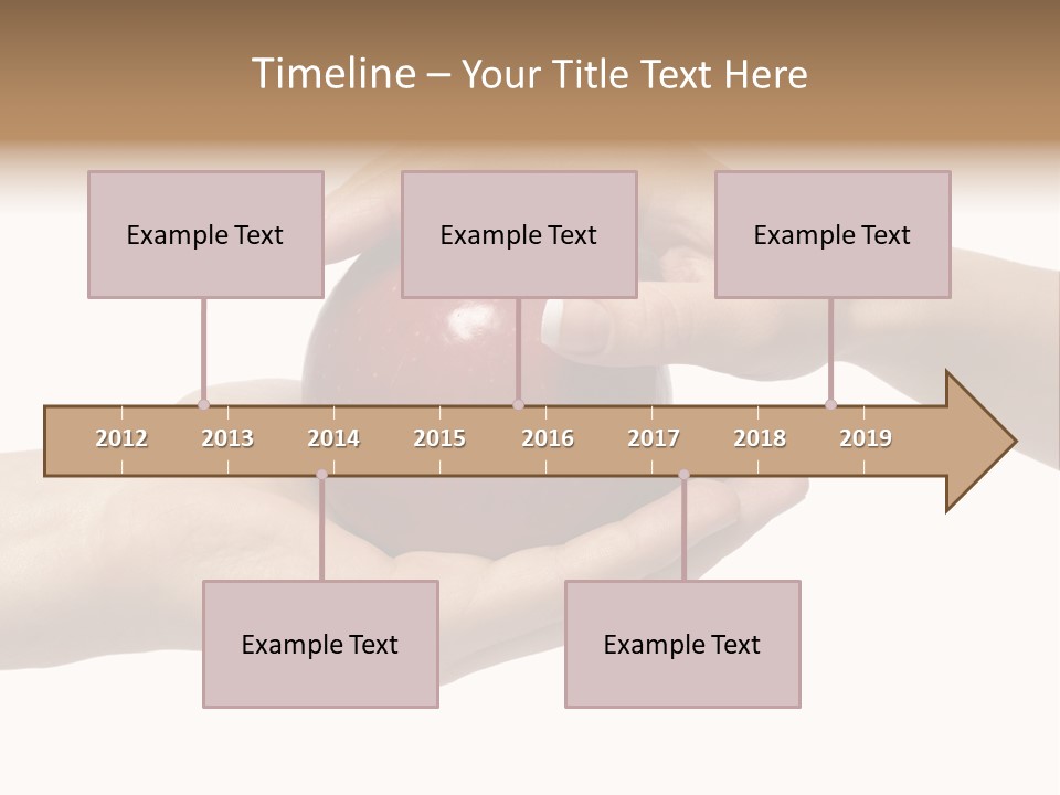 Mans Hand Is Giving An Apple To The Women Hand. PowerPoint Template