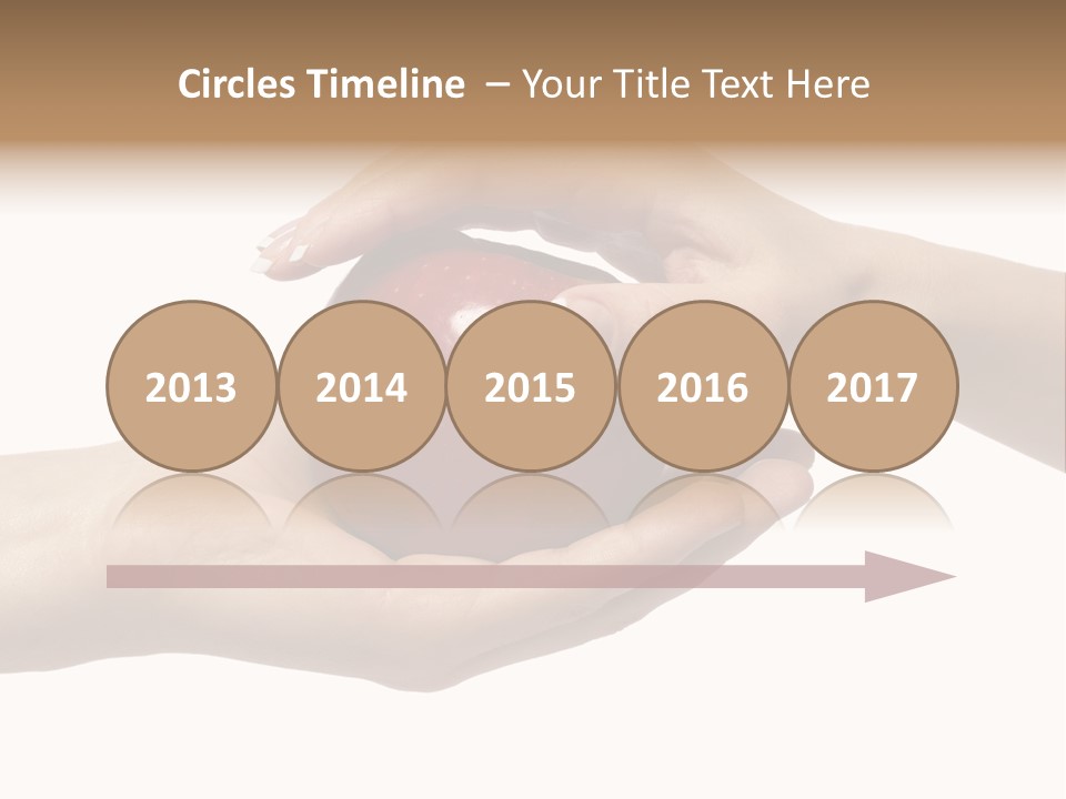 Mans Hand Is Giving An Apple To The Women Hand. PowerPoint Template