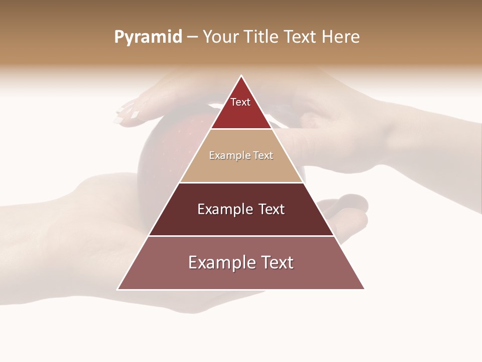 Mans Hand Is Giving An Apple To The Women Hand. PowerPoint Template