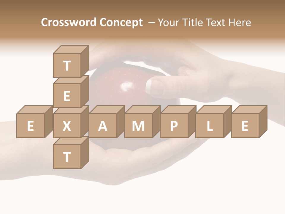 Mans Hand Is Giving An Apple To The Women Hand. PowerPoint Template