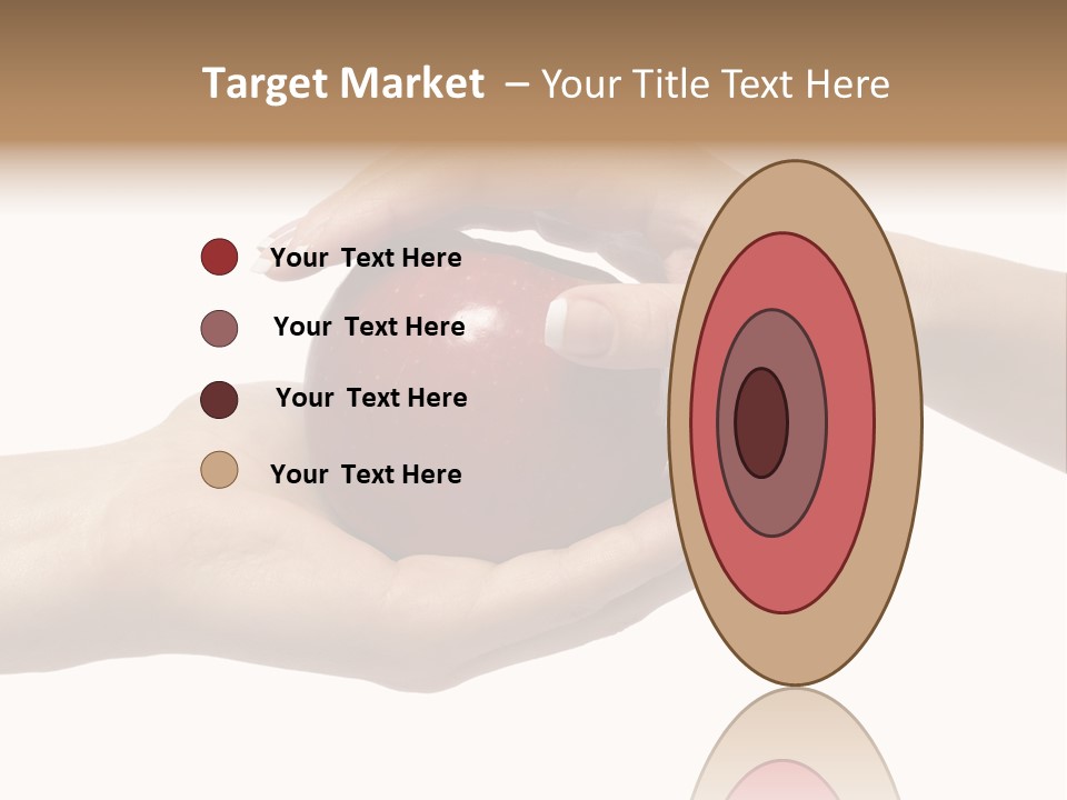 Mans Hand Is Giving An Apple To The Women Hand. PowerPoint Template