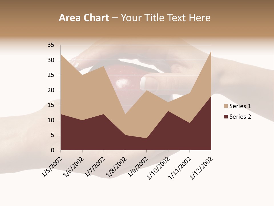 Mans Hand Is Giving An Apple To The Women Hand. PowerPoint Template