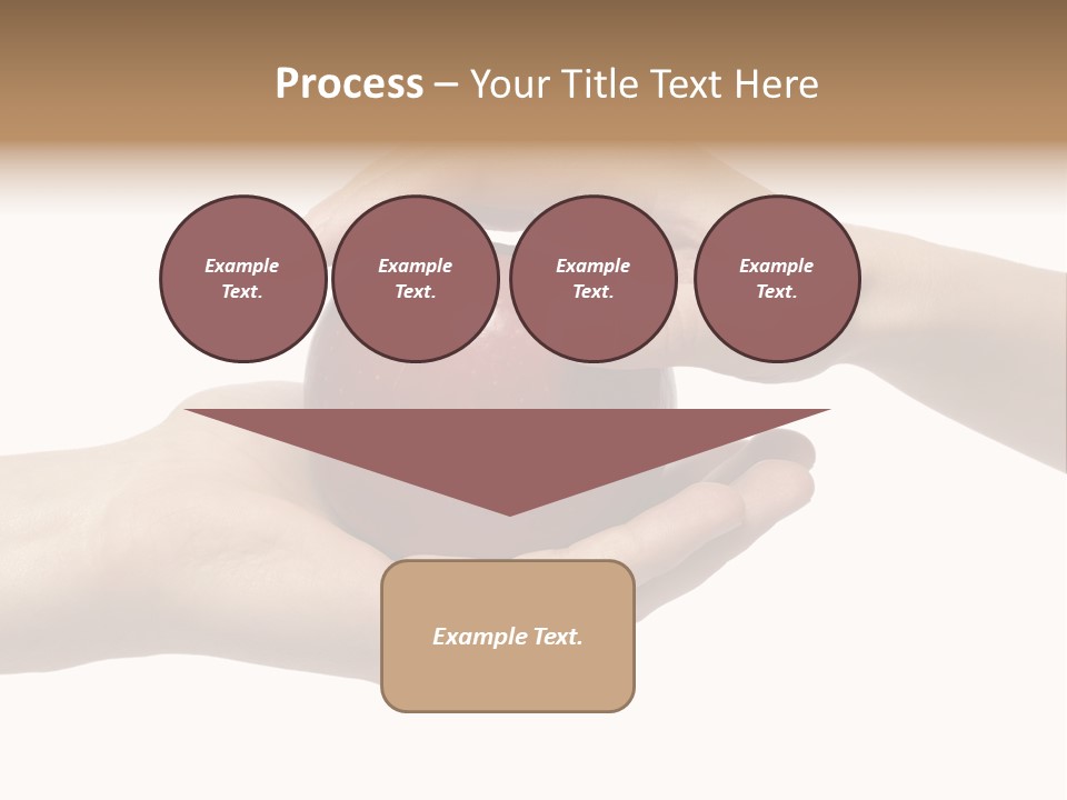 Mans Hand Is Giving An Apple To The Women Hand. PowerPoint Template