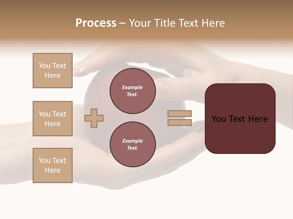 Mans Hand Is Giving An Apple To The Women Hand. PowerPoint Template