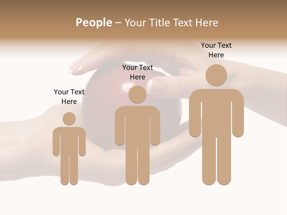 Mans Hand Is Giving An Apple To The Women Hand. PowerPoint Template