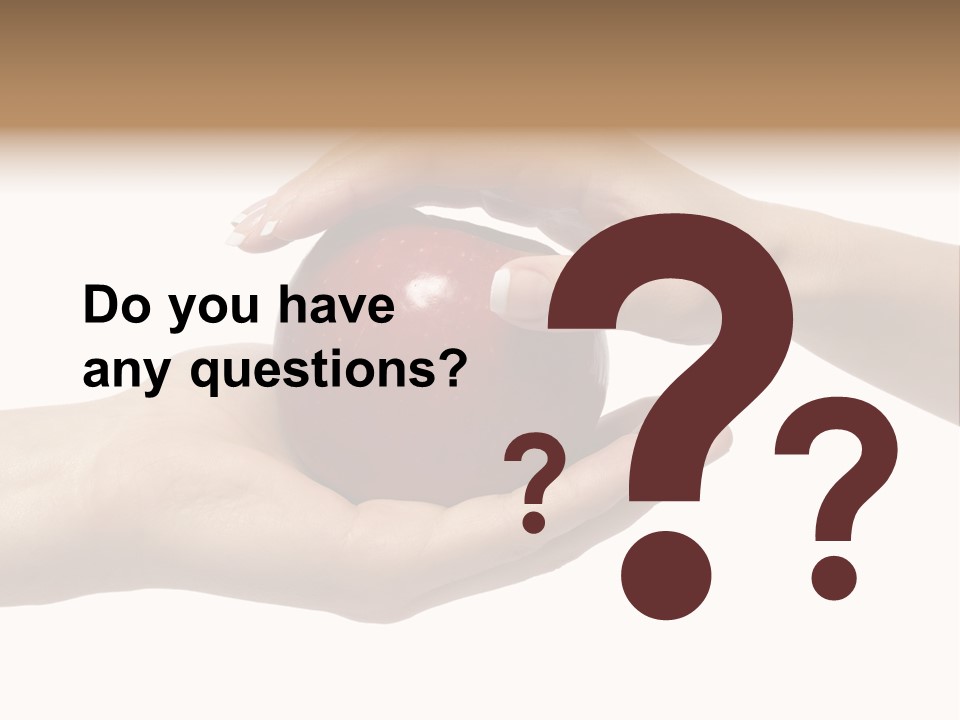 Mans Hand Is Giving An Apple To The Women Hand. PowerPoint Template