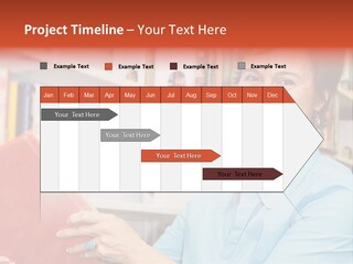 A Pretty Librarian In Her Wheelchair Shelving Books. PowerPoint Template