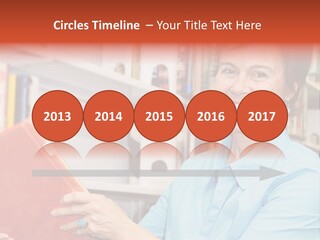 A Pretty Librarian In Her Wheelchair Shelving Books. PowerPoint Template