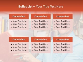 A Pretty Librarian In Her Wheelchair Shelving Books. PowerPoint Template