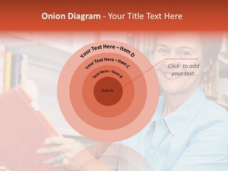 A Pretty Librarian In Her Wheelchair Shelving Books. PowerPoint Template