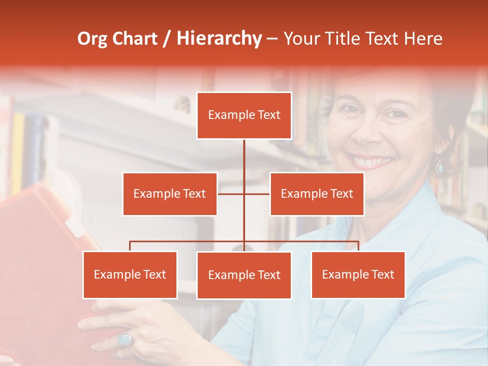 A Pretty Librarian In Her Wheelchair Shelving Books. PowerPoint Template