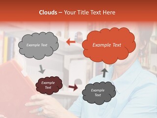 A Pretty Librarian In Her Wheelchair Shelving Books. PowerPoint Template