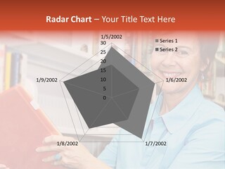 A Pretty Librarian In Her Wheelchair Shelving Books. PowerPoint Template
