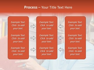 A Pretty Librarian In Her Wheelchair Shelving Books. PowerPoint Template