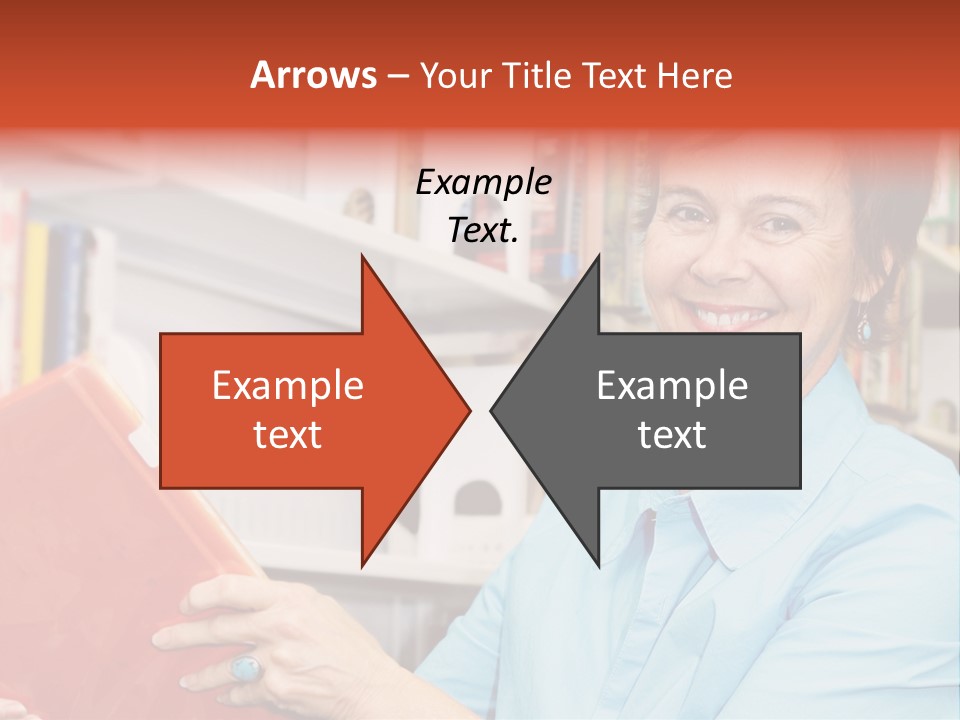 A Pretty Librarian In Her Wheelchair Shelving Books. PowerPoint Template