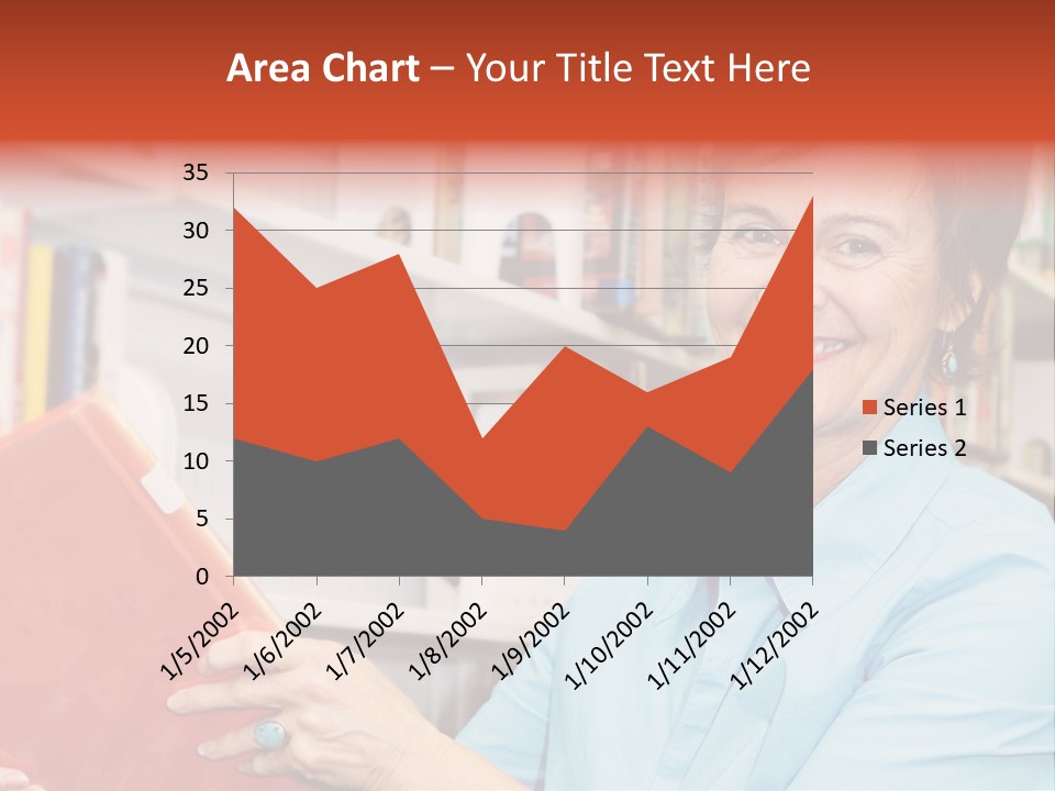 A Pretty Librarian In Her Wheelchair Shelving Books. PowerPoint Template