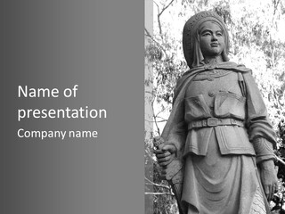 Statue Of Hua Mulan PowerPoint Template