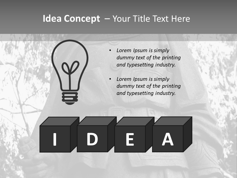 Statue Of Hua Mulan PowerPoint Template