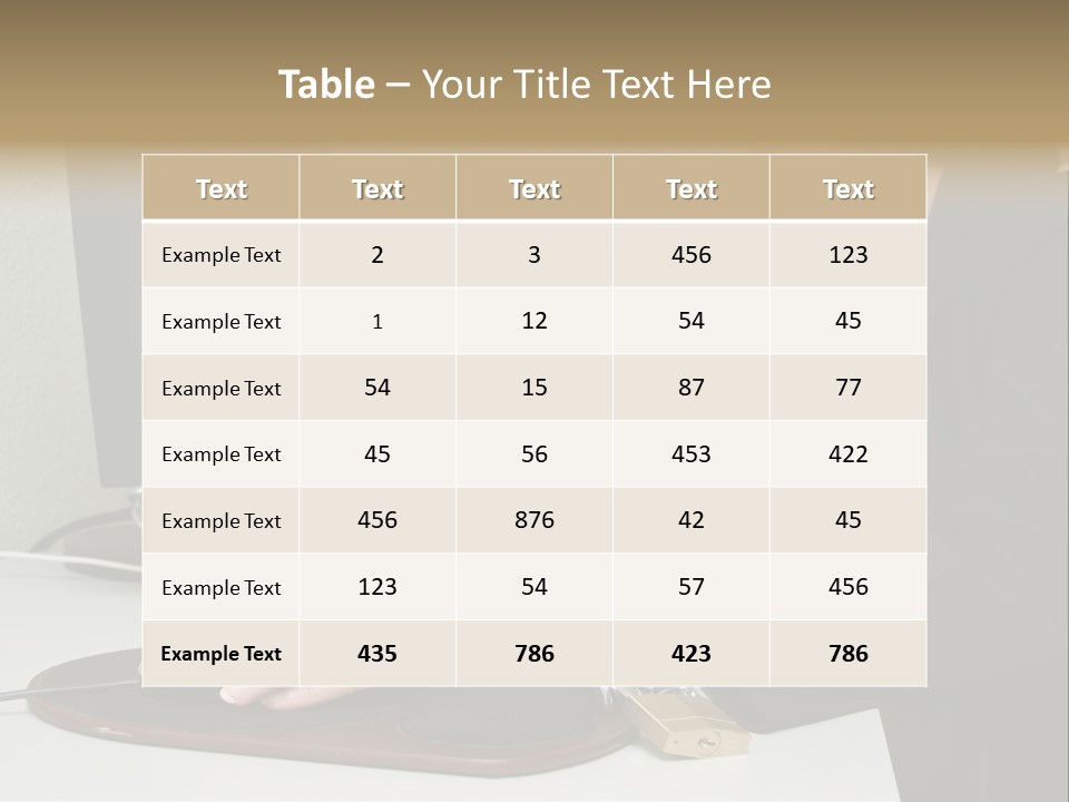 Woman Chained To Her Desk PowerPoint Template
