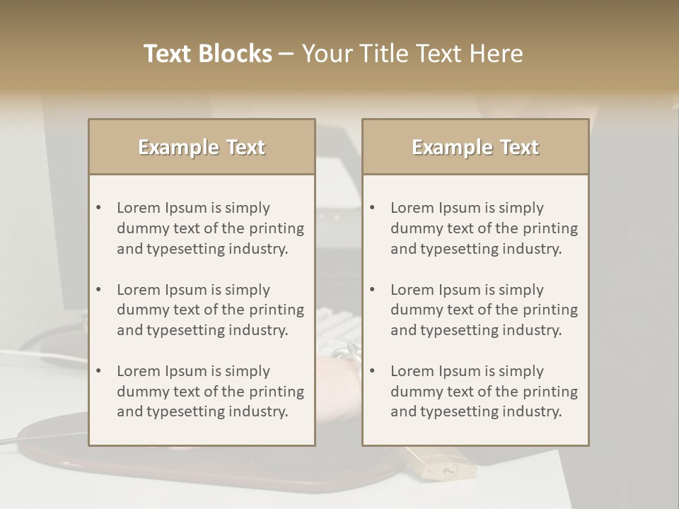 Woman Chained To Her Desk PowerPoint Template