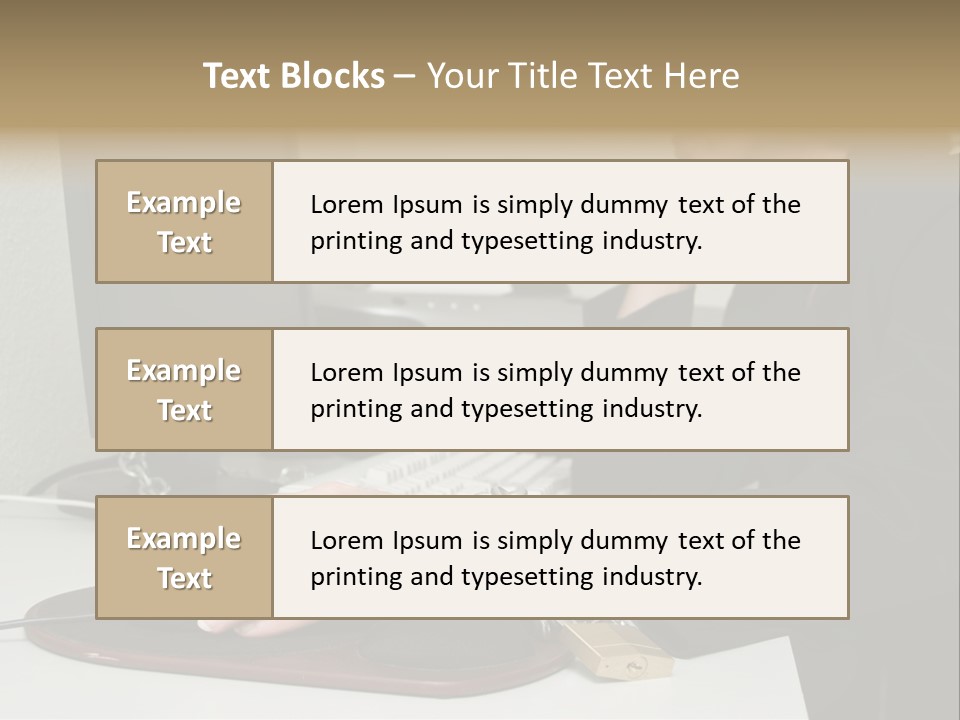 Woman Chained To Her Desk PowerPoint Template