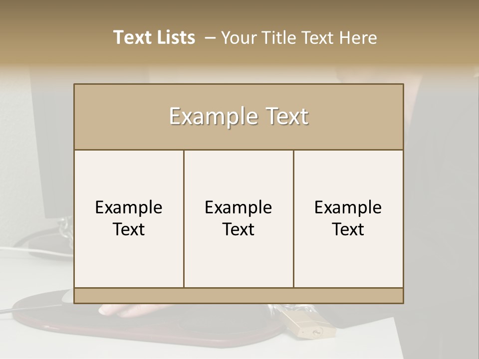 Woman Chained To Her Desk PowerPoint Template