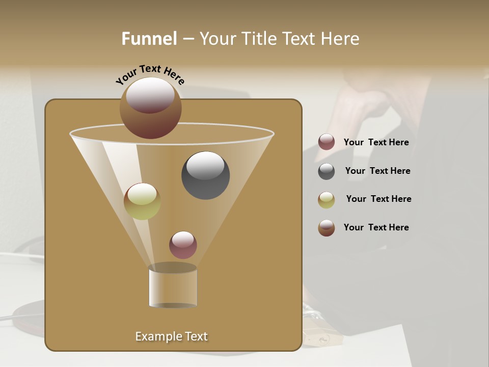 Woman Chained To Her Desk PowerPoint Template