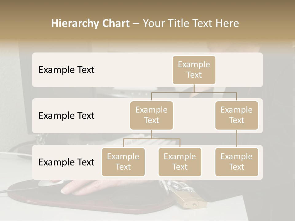 Woman Chained To Her Desk PowerPoint Template