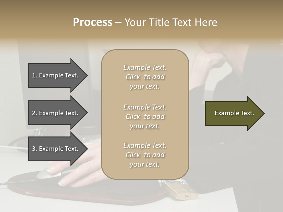 Woman Chained To Her Desk PowerPoint Template