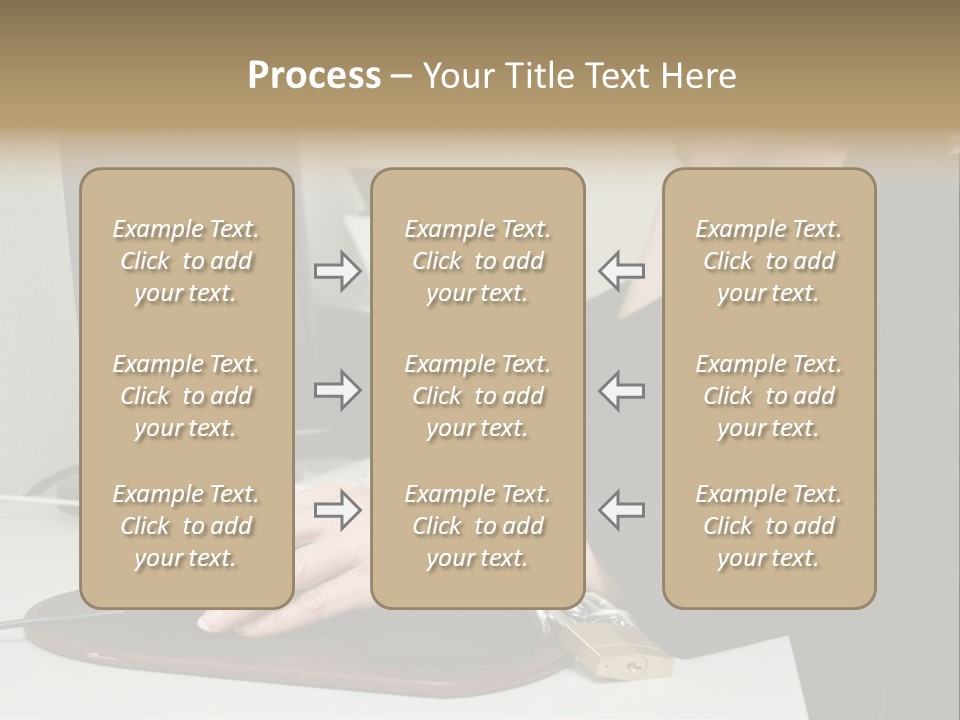 Woman Chained To Her Desk PowerPoint Template